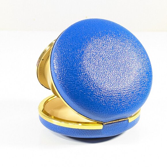 vintage mcm Deluxe travel alarm clock 7 jewels Germany round travel WORKS - Picture 6 of 14